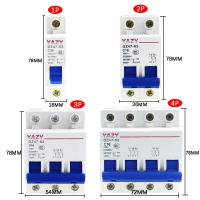 【YF】 DZ47-63 DZ47 10A 16A 20A 25A 32A 40A 50A 63A C45 House MCB with Indication Mini Circuit Breaker 1p 2p 3p 4p