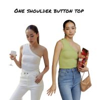 Wara One shoulder button top - B08