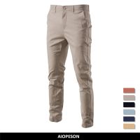 AIOPESON Casual Cotton Men Trousers Solid Color Slim Fit Mens Pants New Spring Autumn High Quality Classic Business Pants Men