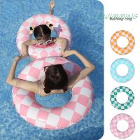 1pcs Plaid PVC Swimming Ring Adult Children Thickened Swimming Ring Inflatable Water Supplies Lifebuoy