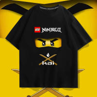 Ninjago เสื้อยืดแขนสั้นชาย,เสื้อยืดผ้าฝ้ายแขนครึ่ง0000สำหรับวัยรุ่นพิมพ์ลายสนุกสำหรับฤดูร้อน