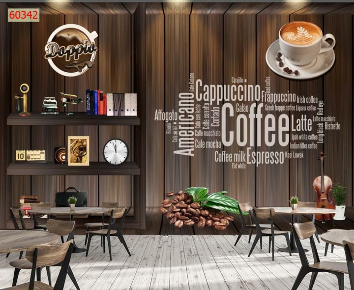 Tranh dán tường 3D quán cafe sẽ làm cho không gian xung quanh trở nên rộng lớn và sống động hơn rất nhiều. Hãy chọn cho mình những bức tranh tương phản, đầy sắc màu, tạo ra sự bất ngờ và khác biệt cho quán của bạn.