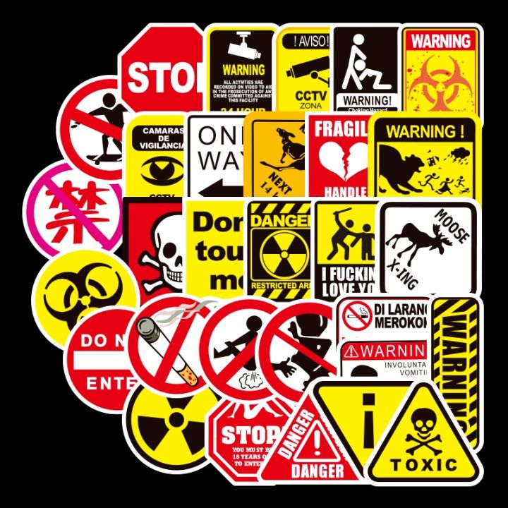 50-pcs-warning-signs-stickers-for-laptop-motorcycle-bike-luggage-guitar-home-decor-diy-danger-banning-reminder-funny-sticker