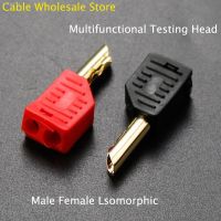 ✔❇♞ High Current Multifunctional Test Head Adapter All Copper Gold-Plated Hollow Plug Can Be Overlapped Welded With Male Female Body