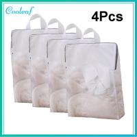 COOLEAF 4Pcs พร้อมที่จับ ถุงซักผ้าซักอบรีด ช่องเปิดขนาดใหญ่พิเศษ ตาข่ายแบบตาข่าย ถุงซิปซิป แข็งแรงทนทาน ละเอียดอ่อนและละเอียดอ่อน ถุงซักได้ ซักถุงเท้าชุดชั้นใน