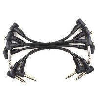 12PCS 6 Inch Guitar Patch Cables, Black Guitar Pedal Cable Effect Cable Cord