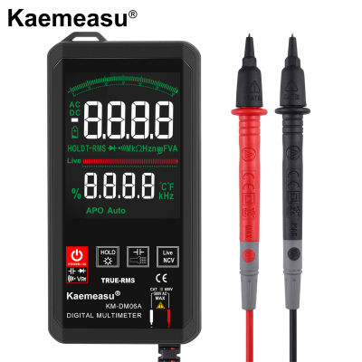 Kaeasu KM-DM06A สมาร์ทมัลติมิเตอร์แบบดิจิทัล1000V Ac/dc แรงดันไฟฟ้าเครื่องทดสอบกระแสไฟฟ้า6000นับ True RMS ตั้งแต่อัตโนมัติหน้าจอสัมผัสขนาดใหญ่ NCV Ohm Live Continuity ช่างไฟฟ้าโวลต์มิเตอร์แอมมิเตอร์ Backlight