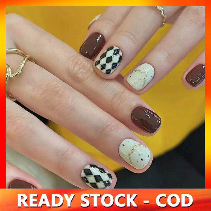 Nail Art False Nails Coffin Press on Medium with Designs Fake Nails Stick on Nail Display Faux | Lazada Nail Art False Nails Coffin Press on Medium with Designs Fake Nails Stick on Nail Display Faux | Lazada