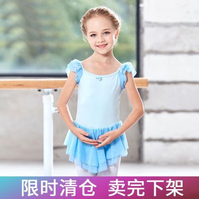 [COD] Cross-border specially for childrens dance clothes girls summer flying sleeves closed crotch exercise foreign trade wholesale