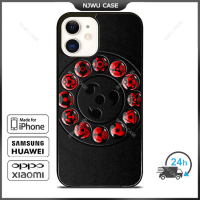 Naruto Sharingan Icon Phone Case for iPhone 14 Pro Max / iPhone 13 Pro Max / iPhone 12 Pro Max / XS Max / Samsung Galaxy Note 10 Plus / S22 Ultra / S21 Plus Anti-fall Protective Case Cover