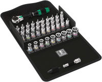 Wera 05003755001 8100 SA All-in Zyklop Speed Ratchet Set, 1/4" Drive, with Holding Function, Metric, 42 Pieces