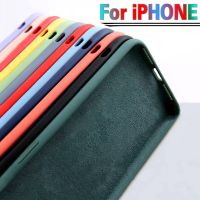 ☃☜► 10pcs For iPhone 11 12 Pro X XR XS Max Shockproof Phone Case For iPhone 7 6 6S 8 Plus Case Luxury Liquid Silicone Soft Cove