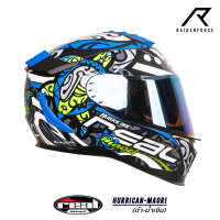 หมวกกันน็อค Real Helmets Hurrican-Maori ดำ/น้ำเงิน