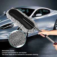 ZTB แปรงทำความสะอาดรถยนต์ Window Duster Extendable Retractable Dust Wax Washable Drag