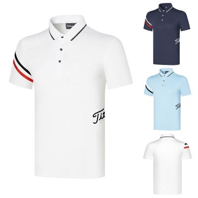 Summer new golf mens quick-drying breathable t-shirt comfortable clothing short-sleeved sports golf jersey polo shirt Titleist PXG1 PEARLY GATES  DESCENNTE Le Coq G4 Amazingcre❡۩