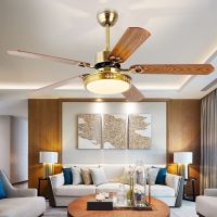 [COD] Ceiling fan stainless steel home living room bedroom dining simple modern with electric chandelier