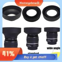 HONEYDEWD พับเก็บได้ เมาเลนส์ฮู้ด โลหะสำหรับตกแต่ง สีดำสีดำ เกราะป้องกันป้องกัน ใช้งานได้จริง ฝาครอบป้องกันแสงสะท้อน สำหรับ Canon Nikon Sony Canon สำหรับ Nikon สำหรับ Sony