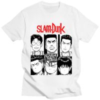 tshirt เสื้อยืดแขนสั้น ผ้าฝ้าย พิมพ์ลายอนิเมะ Slam Dunk สไตล์ฮิปฮอป วินเทจ โอเวอร์ไซซ์ แฟชั่นสําหรับผู้ชาย และผู้หญิง(S-