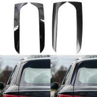 1 Pair Gloss Carbon Fiber Texture Plastic Rear Window Side Canard Spoiler for Audi A4 B8 Allroad Avant 2009-2016 car tuning