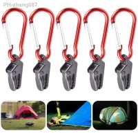 5/10/20pcs Camping Tent Awning Canopy Fixing Clamp Grip with Carabiner Hook amp; Hanging Buckle Windproof Wind Rope Snap Clip