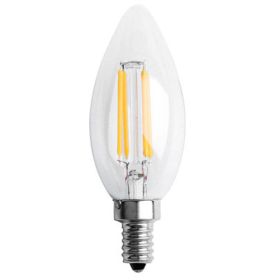 Dimmable E12 4W COB Edison Candle Flame Filament LED Light Bulb Lamp 10*3.5cm