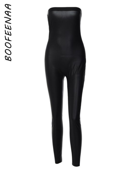 boofeenaa-ชุดจั๊มสูท-pu-สำหรับผู้หญิงชุด2023คลับหนังสังเคราะห์ชุดเดียวส่วนบนชุดจั๊มสูทบอดี้คอน-c16-cz21