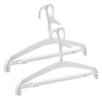 Heavy Duty Hangers For Coats Expandable Non Slip Hangers With Clips 2pcs 360 Degree Swivel Hook Durable Windproof Space Saving Hangers Notched Clothes Hanger For Suits safety