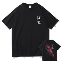 Anime Jujutsu Kassen Ryomen Sukuna Jari Grafis T-Shirt Streetwear Pria Fashion Kasual Vintage Tshirt Pria Lengan Pendek Manga S-4XL-5XL-6XL