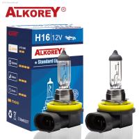 2023 Alkorey 2ชิ้น H16 12V 19W ฐาน PGJ19-3 3350K หลอดไฟหน้าใสอบอุ่นไฟตัดหมอกหลอดฮาโลเจนไฟหน้ารถ