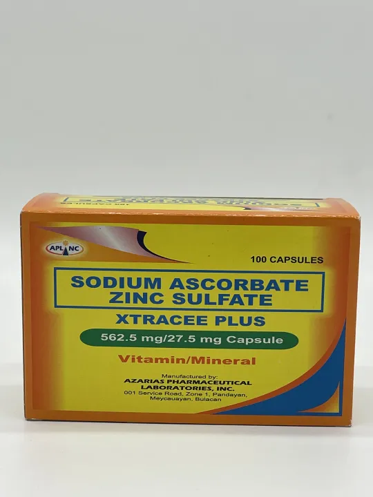 Sodium Ascorbate Zinc Sulfate Xtracee Plus 562.5mg/27.5mg Lazada PH