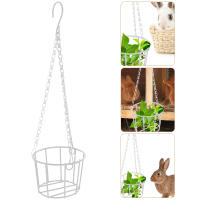 Zecetim Rabbit Hay Feeder Hanging Guinea Pig Hay Feeder Basket Hanging Feeder สำหรับสัตว์ขนาดเล็ก