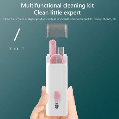 7-in-1 Cleaning Kit Keyboard Cleaning Brush Bluetooth Headphone Charging Case Dusting Brush Cleaning Set Keyboard Accessories
