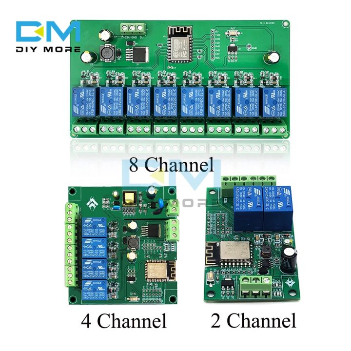 cw-2-4-8-channel-esp8266-wifi-relay-module-esp-12f-development-board-for-7-28v-5v