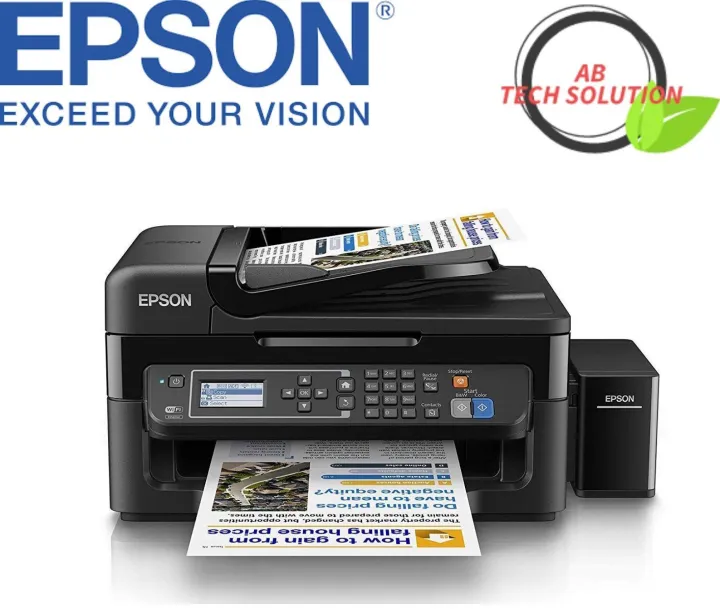 Epson L565 (Print/Scan/Copy/Ethernet/Fax) Ink Tank System Color Printer ...