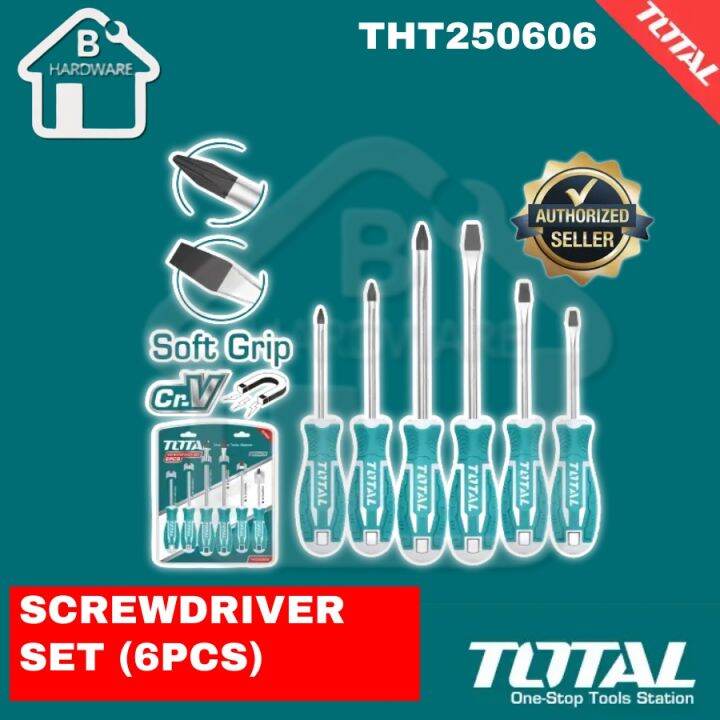 Total.THT250606 6 Pcs Screwdriver Set Lazada