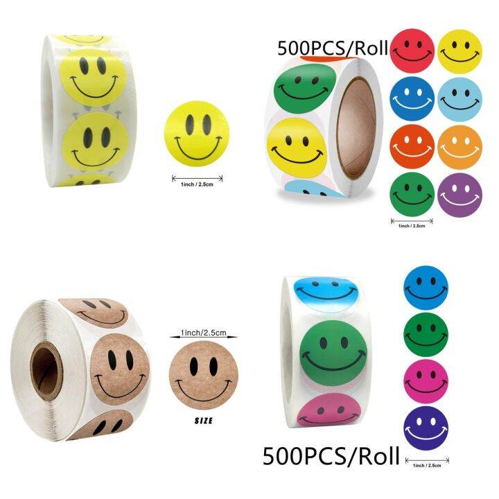 1Inch Smile Face Stickers Happy Face Stickers Circle Dots Stick Labels
