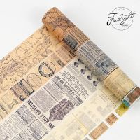 Creative Retro Newspaper Map Gothic Decorative Adhesive Tape Washi Tape DIY