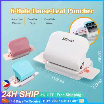 1PC Mini Paper 6-Hole Puncher DIY A4 B5 A5 Loose Leaf Bind Hole