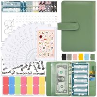 ☂ A6 Binder Budget Planner Notebook Covers Folder A6 Size 6 Hole Binder Pockets Plastic Binder Zipper Money Saving Envelope