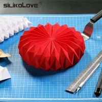 【❉HOT SALE❉】 buzhix552 Silikolove 3d อบขนมแต่งงานเครื่องมือทำเพสตรีบราวนี่อุปกรณ์ตกแต่งซิลิโคนแม่พิมพ์เค้กมูสแบบทำมือ