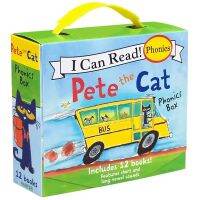 Original English picture book Pete the cat phonics box I can read phonics Pitt cat natural spelling series 12 volumes boxed Wang Peiyu recommended genuine books aged 3-8