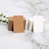 5x3cm Blank Kraft Paper Tags White Cardboard Garment Shoes Product Price Tag Package Bags Decor Word Card DIY Crafts 50-100 Pcs Labels