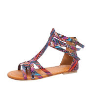 Women Sandals Ethnic Style Sandals Flats Shoes Buckle Strap Sandals Womens Sandals 2021 Summer Shoe For Women