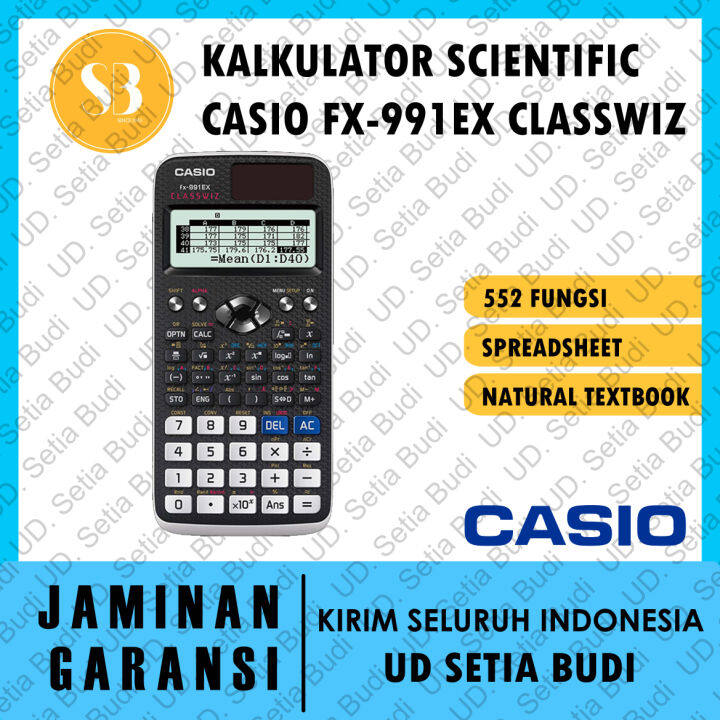 Kalkulator Scientific Casio FX-991EX Classwiz Asli Dan Bergaransi ...