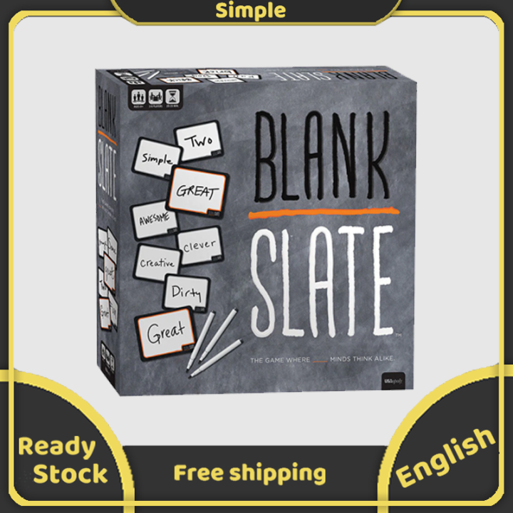 BLANK SLATE Board Game Fun Family Friendly Word Association Party Game