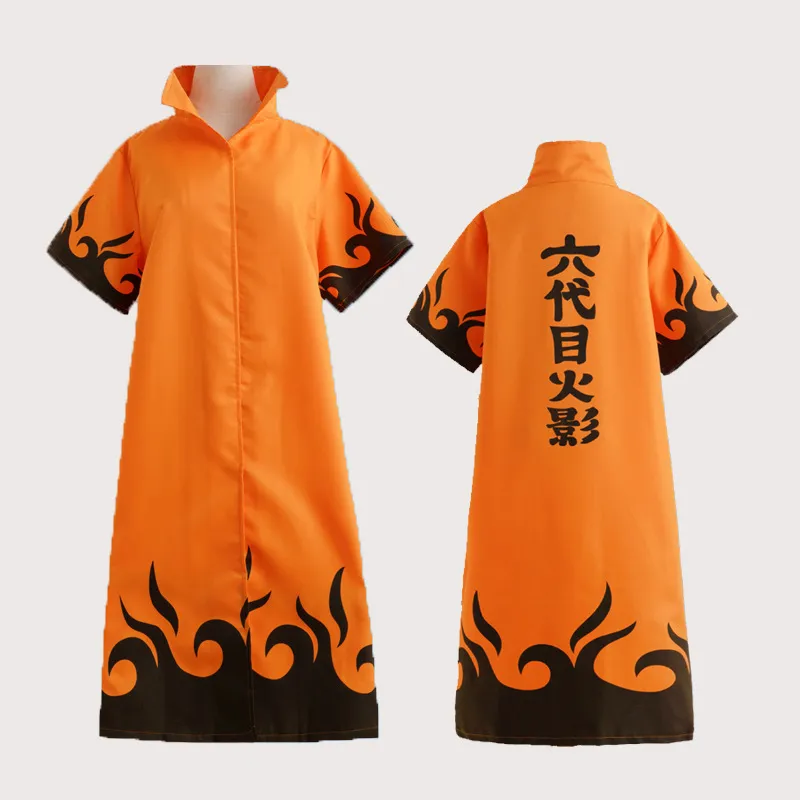 Naruto Shippuden Akatsuki 4thLeaf Hokage Robe Cloak Coat Anime Cosplay  Costume S