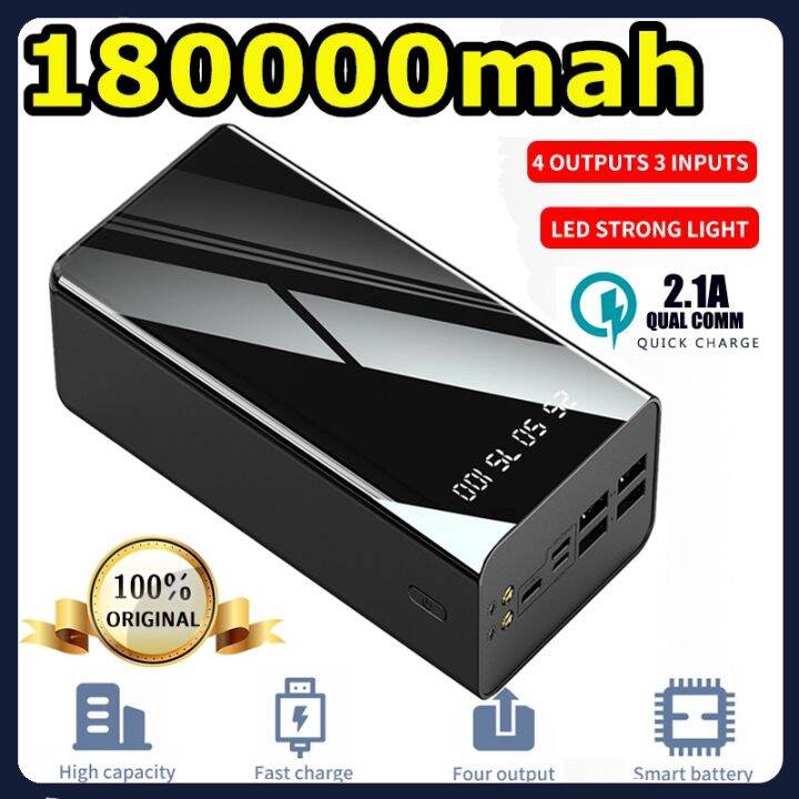 original 180000mAh powerbank Fast Charging Fast Charger LED Display