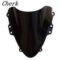 Black Motorcycle ABS Windshield Fairing Windscreen Double Bubble Screen For Suzuki GSXR GSX-R 600750 2004-2005 K4