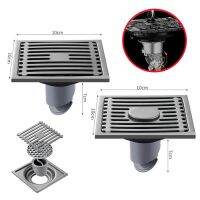 1pc Shower Floor Drain Stainless Steel Square Floor Drain Strainer Dectable Anti-odor Drainer With Filter Core Bathroom Hardware