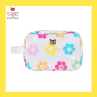 Kloset Etcetera Sunny flower Glossy Cosmetic Bag /M กระเป๋าคลอเส็ท กระเป๋าทรงสี่เหลี่ยม กระเป๋าผ้าเคลือบ กระเป๋าเครื่องสำอาง กระเป๋าถือ กระเป๋าแฟชั่นผู้หญิง